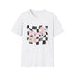 Checkered Mama Tee – Retro Floral Design